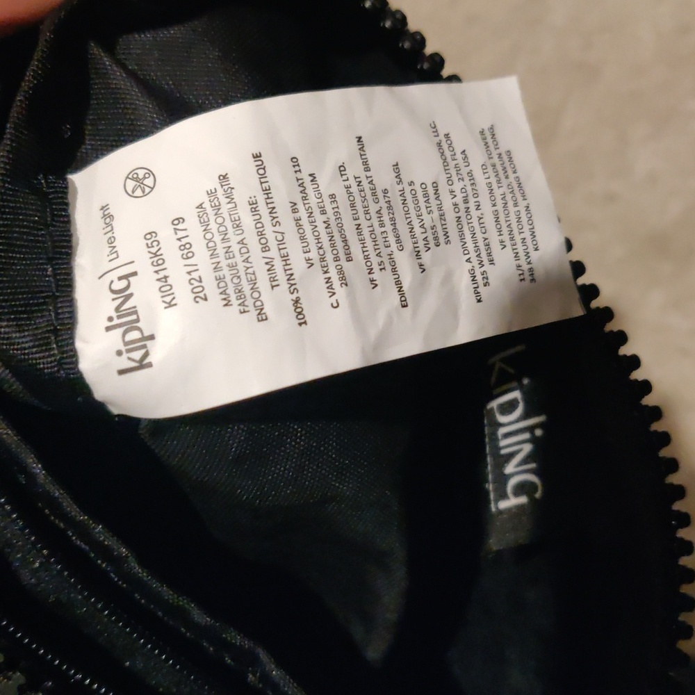 Kipling Elegant Black Patterned Wristlet, Detacha… - image 5